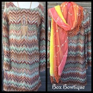 🆕 Missoni Inspired Dress 🎨New 70’s Vibe